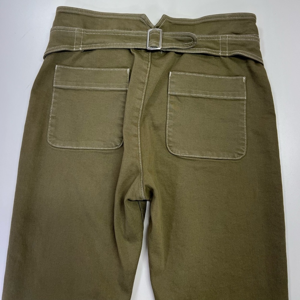 Current/Elliot Y2K Army Flare Pants Size 4 US 27” Waist Green Cargo Style New - Picture 7 of 11